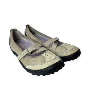 Clarks Privo Mary Jane Beige with  Rubber Sole Comfort Walking Shoe Sz: 7M